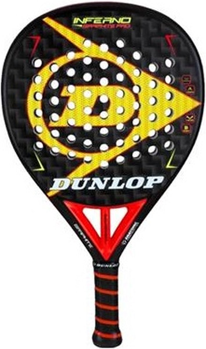 Dunlop Padel Racket Model Inferno Graphite Pro - Zwart/Rood/Geel