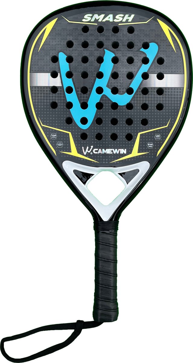 Padel Racket - 12k - Blauw - inclusief Opberghoes - Padelracket